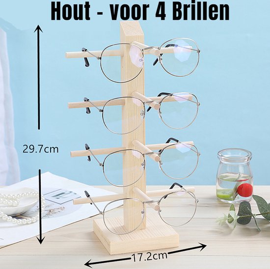 Kurtzy Kunstleder Brillen Organizer Braun - 12 Fächer Brillenbox für Mehrere Brillen - Brillen