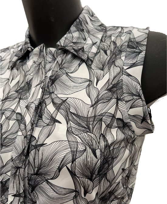 Func Factory dames polo Sienna black leaf mouwloos maat 38 van Func Factory — afbeelding 2