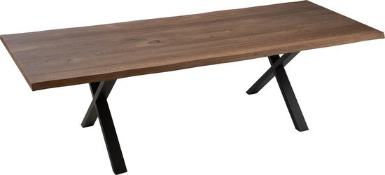 J-Line Pieds De Table Croix Acier Noir