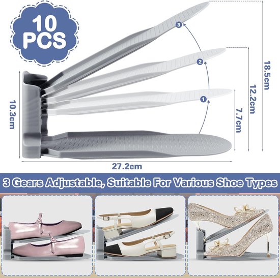 Nancy's Plano Schoenenrekken - Set Van 2 - Schoenen Organizer - 24-30 - Nancy HomeStore