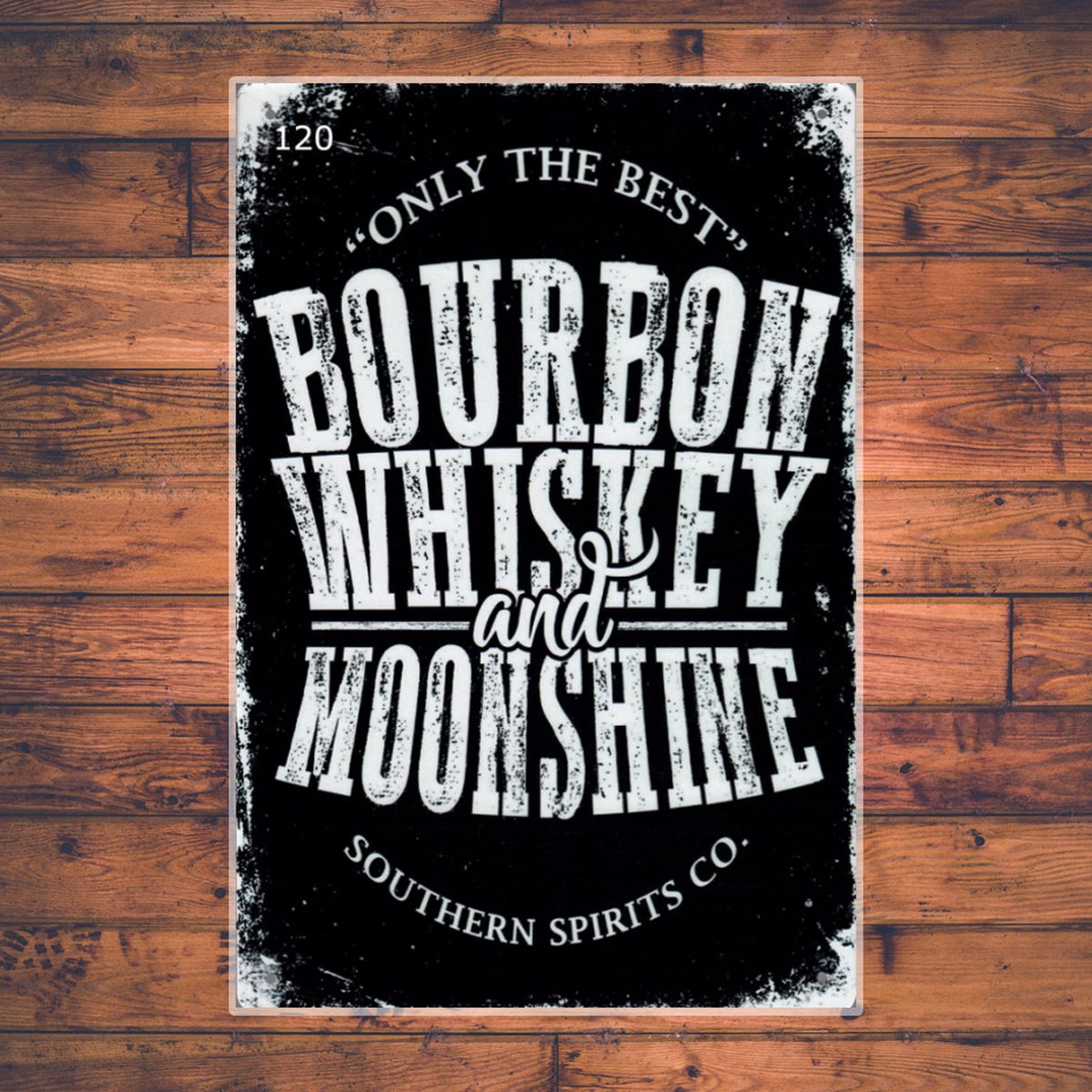 Wandbordje Bourbon Whiskey Moonshine