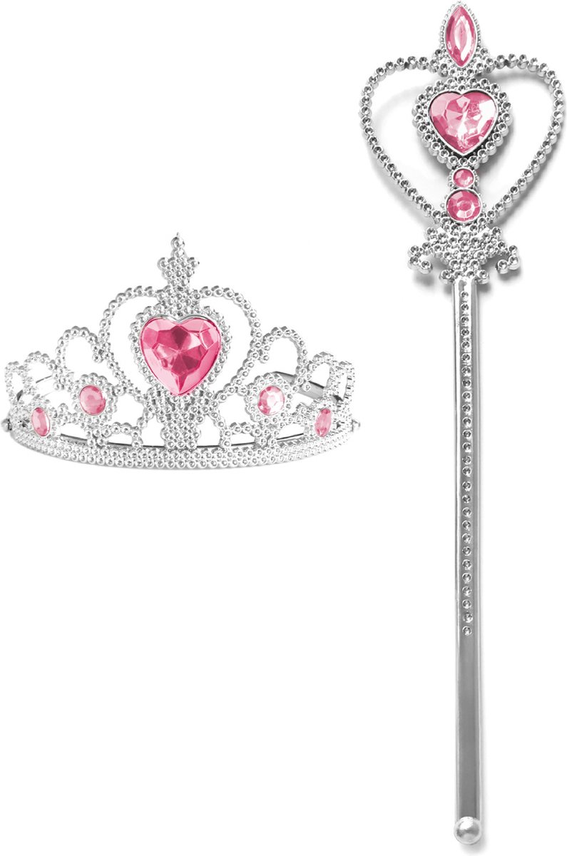 Joya Kids® Verkleedcape met Accessoires Roze | Prinsessencape | Cape Set | Unicorn | Meisje Verkleedset | Carnvalskleding Meisjes | Met Kroon, Staf, Handschoenen en Sieradenset — afbeelding 3
