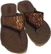 O'NEILL-SPARK-ESPADRILLE SLIPPER-CAFÉ/GLITTER-TAILLE 39