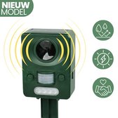 Luvago Ultrasone Kattenverjager - Muizenverjager - Marterverjager - Kattenschrik - Ultrasone Dierenverjager op Zonneenergie - Ongedierte Verjager voor de Tuin - Pro Versie - Incl. E-Book