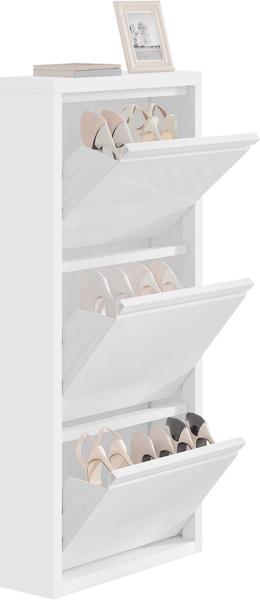 BukkitBow - Schoenenkast Metaal - 3 Kleppen - 50x106x15cm