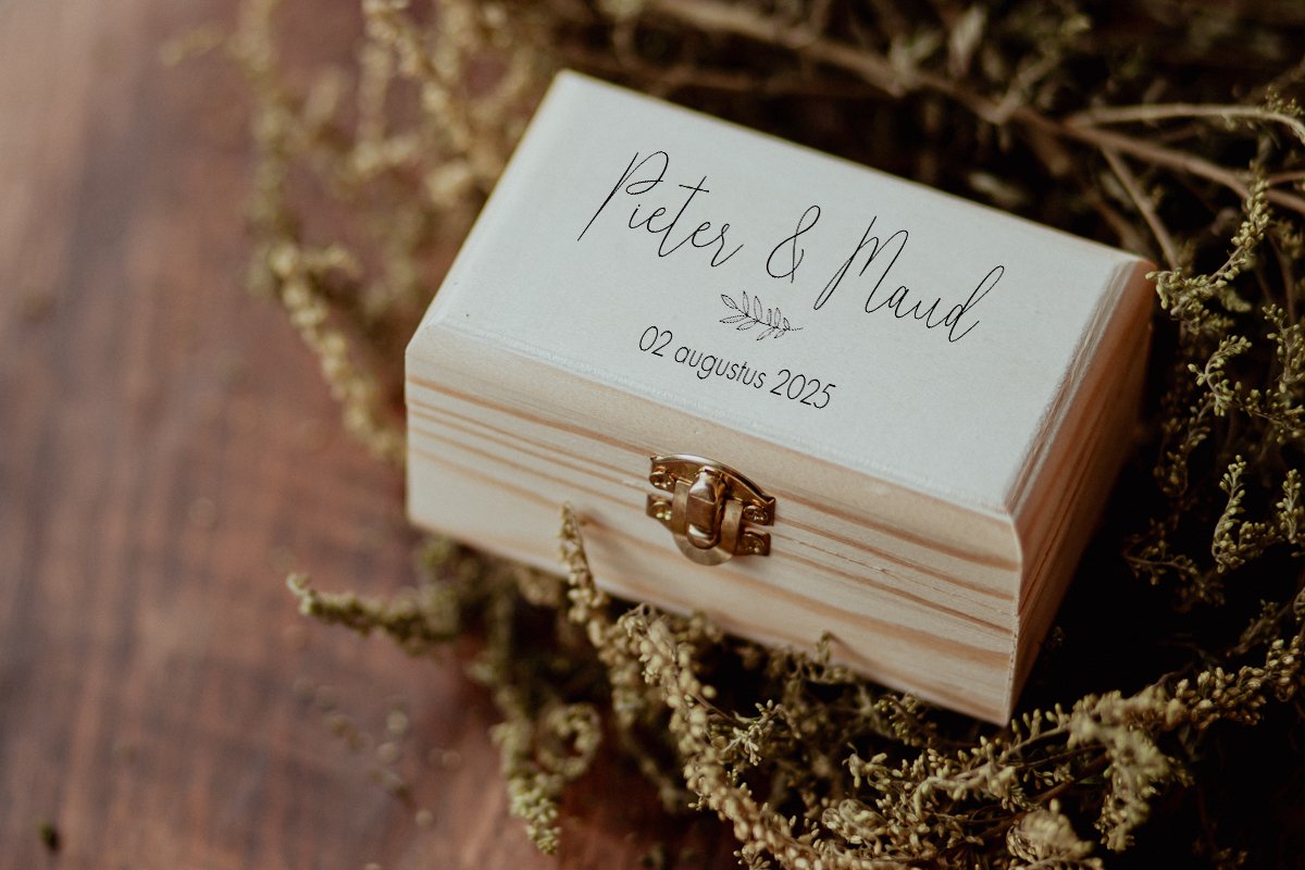 Bolletoet ringenkistje - personaliseren - trouwen - ringendoosje - trouwringen - weddingdeco