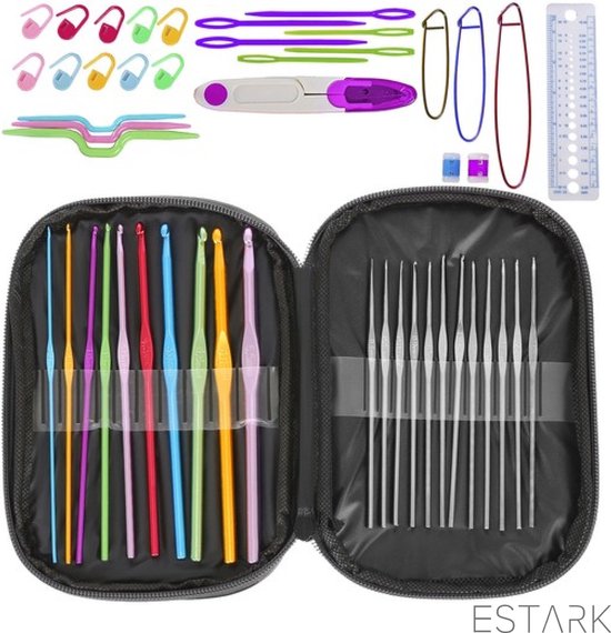 LED-lichtgevende Haaknaald Breinaalden Set met Verschillende Maten voor Donker Gekleurd Garen en Meer Licht Haakwerk Door Knitting Lover [Haken] (6,0 m