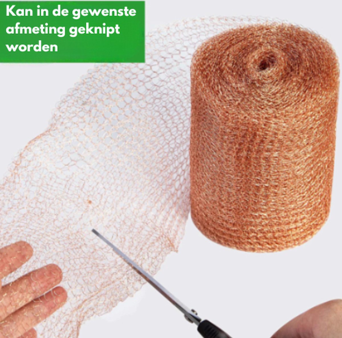 Koperen gaas, 12,7cmx10M, 100% puur koperen gaasrol gebreid koperen