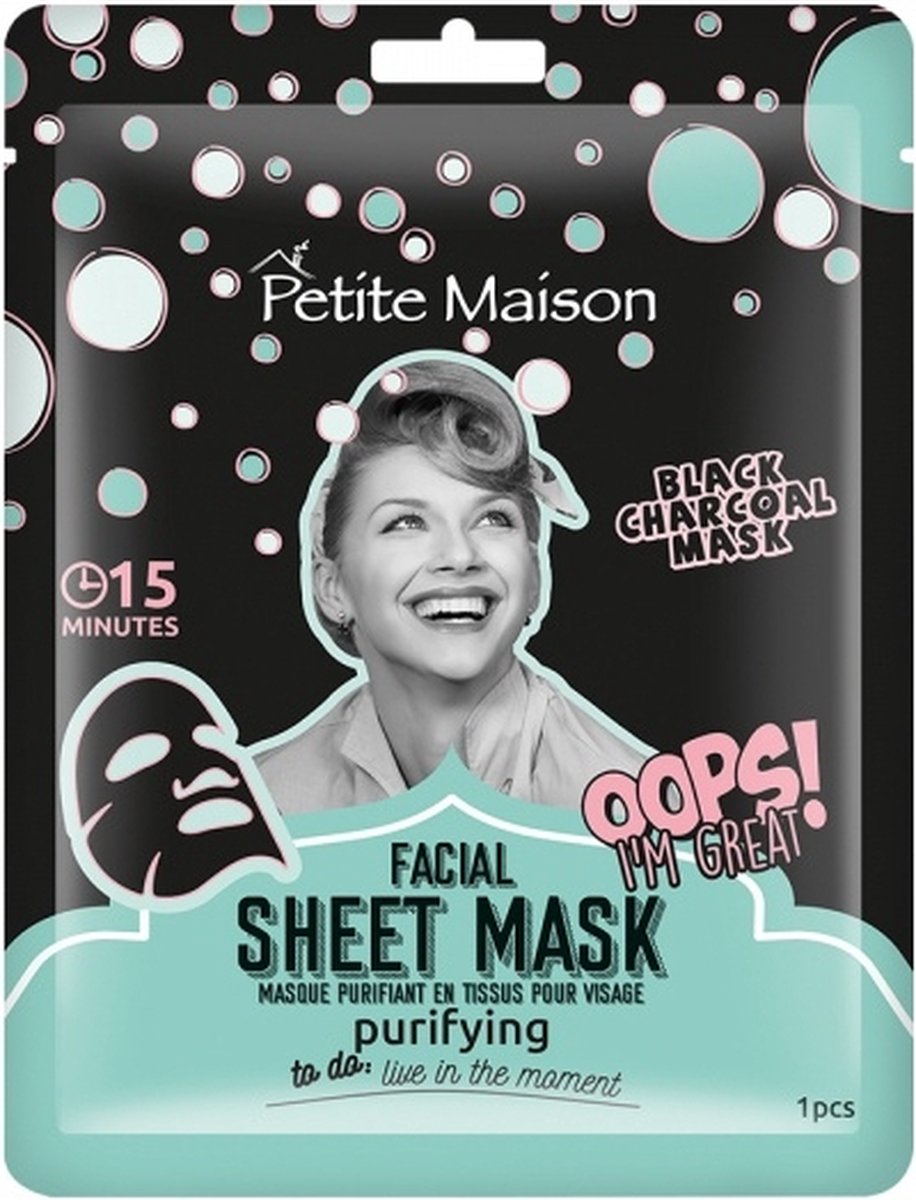 Petite Maison - Purifying Black Charcoal Facial Sheet Mask - 3x25ml