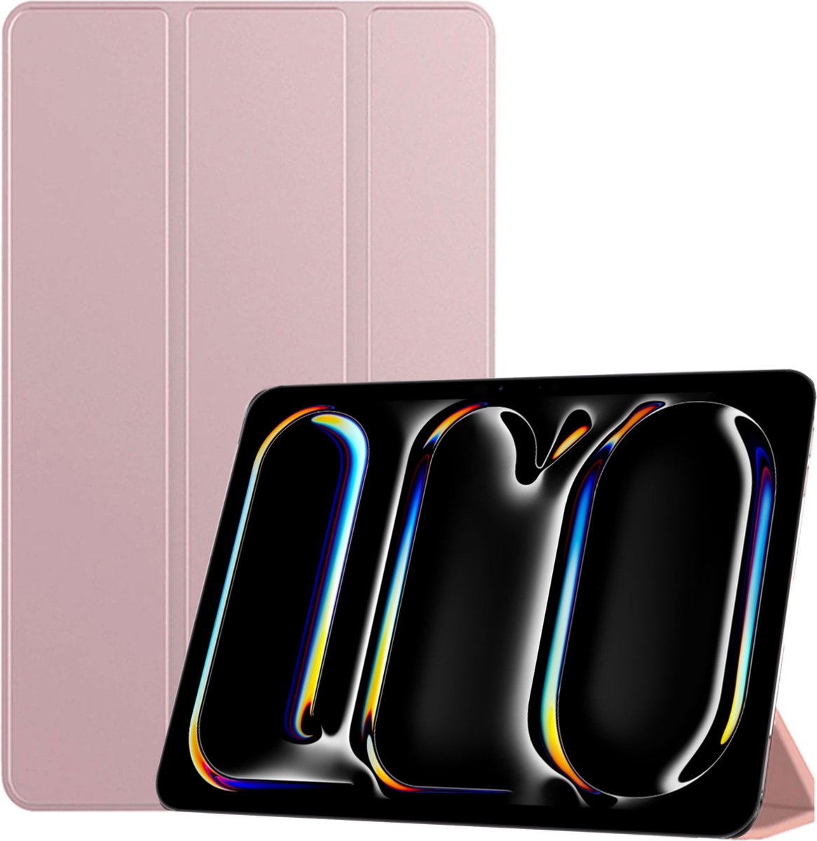 Hoesje geschikt voor iPad Pro 13 inch (M4) 2024 – Extreme Shock Case – Smart Case - Rose