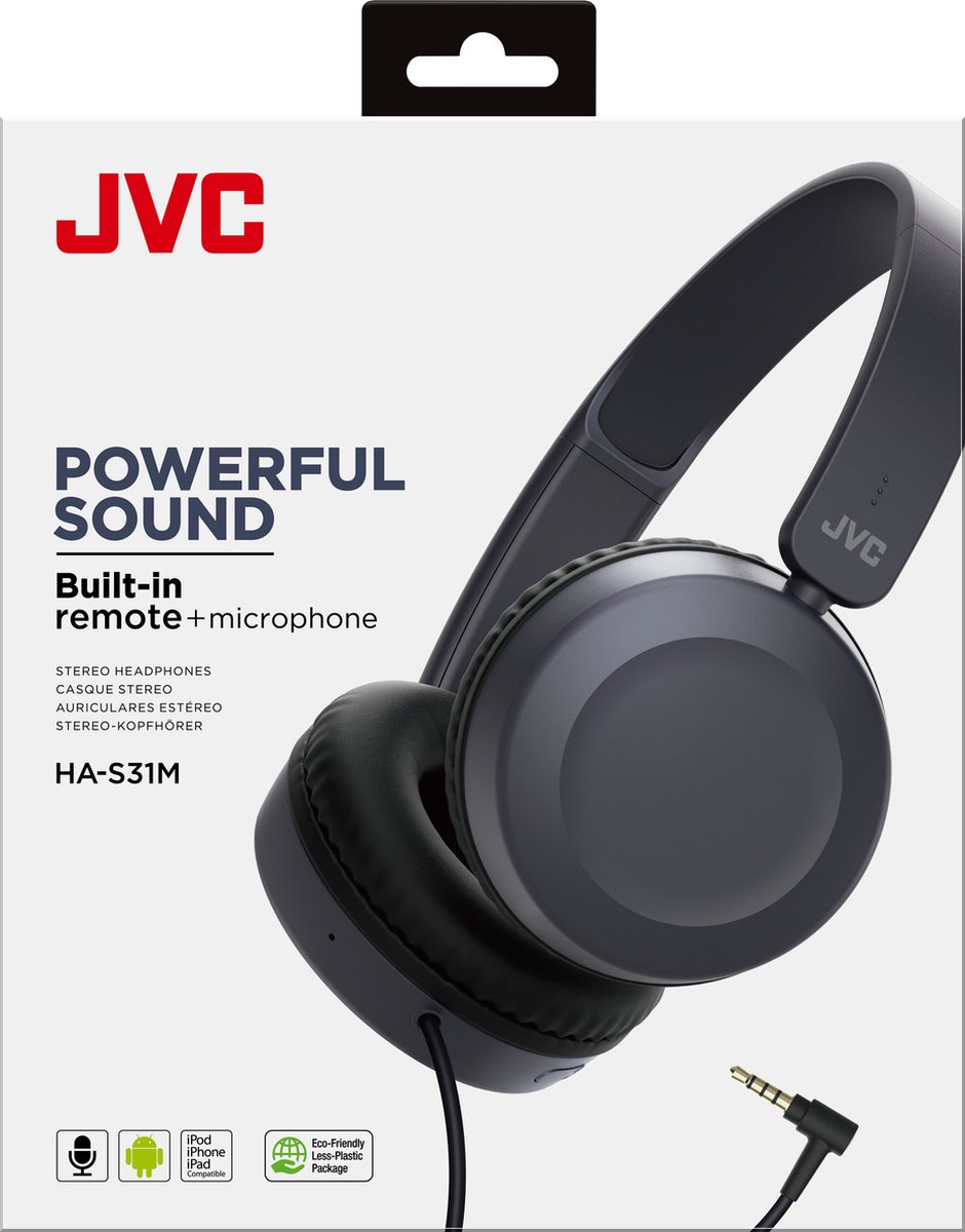 JVC HA-S31M - On-ear koptelefoon - Blauw