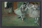 Een groep dansers - Edgar Degas schilderijen - Dansers schilderij - Canvas schilderij Oude Meesters - Schilderijen op canvas industrieel - Schilderijen op canvas met baklijst - Kunst aan de muur canvas met baklijst 70x50 cm