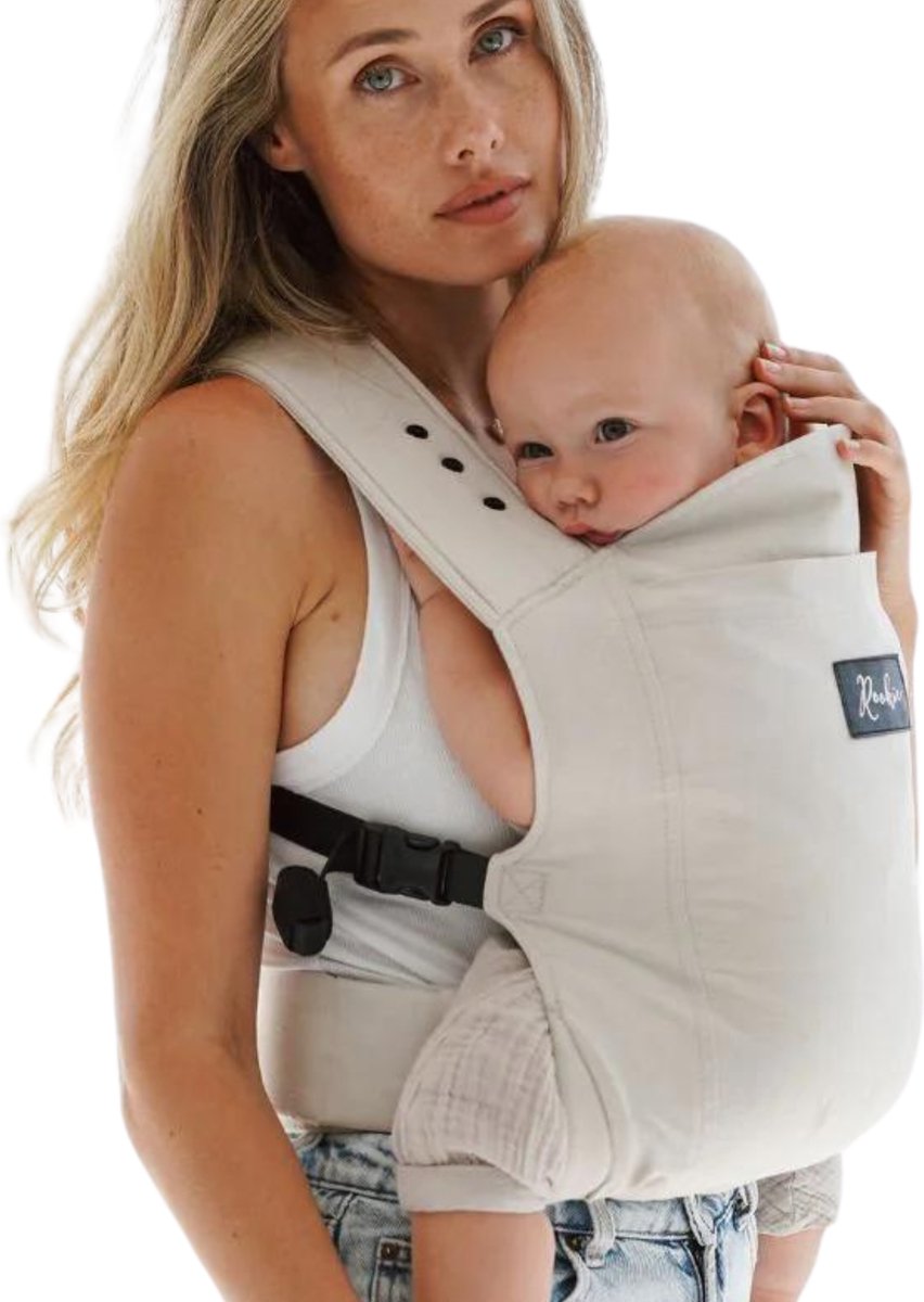 ROOKIE Baby Premium draagzak - Design buikdrager - Comfortabel en ergonomisch - Babydrager vanaf Geboorte - Ook voor Peu...