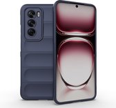 MobyDefend Hoesje - Geschikt voor Oppo Reno12 - TPU Gripcase - Blauw