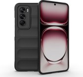 Coque Oppo Reno12 - MobyDefend TPU Grip Case - Zwart - Étui pour téléphone portable - Étui de téléphone Convient pour : Oppo Reno12