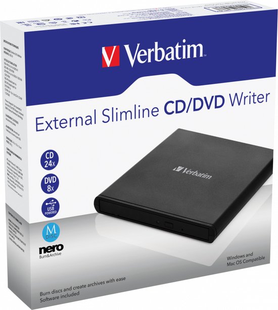 Verbatim MOBILE DVD REWRITER USB 2.0 lig — afbeelding 4