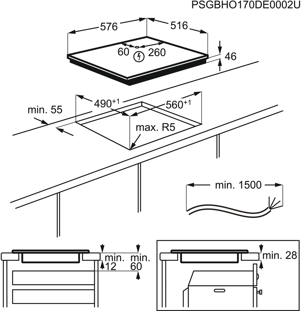 AEG IAE64411XB - Inductie kookplaat - Hob2Hood
