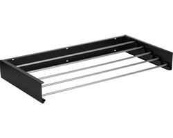 Vitapur Wasrek - Droogrek - Hangend - Wanddroogrek inklapbaar - Droogrekken - Inklapbaar - 80 x 40 cm - 4 meter drooglengte - Zwart