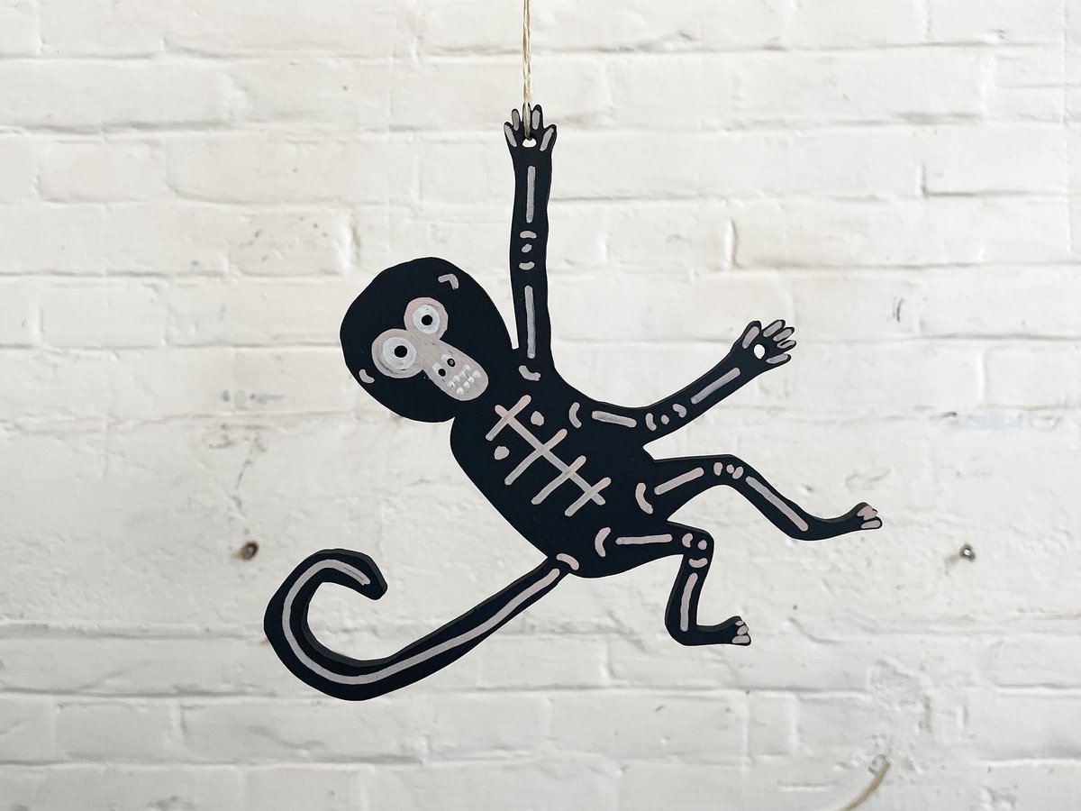 Slingeraap / Spider Monkey #2 - Hanger voor o.a. plant en boom - van kunstenaar Frank Willems