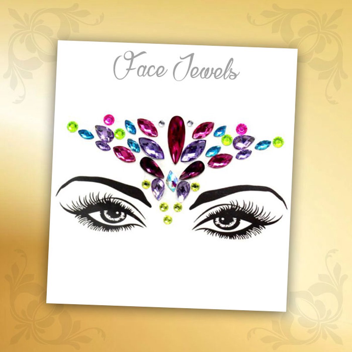 Glitter Face Jewels Diamant - Festival Zilver Glitters - Steentjes Strass met Plaklaag - Plak Diamantjes voor Lichaam en Gezicht - Rhinestone Diamonds Gems Euphoria - Versiering Make-up