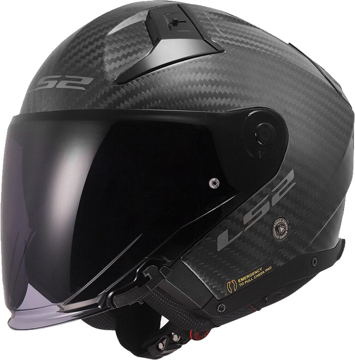LS2 Helm Infinity II OF603 mat carbon maat M