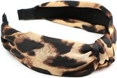 MINIIYOU® Dames haarband - diadeem met knoop luipaard print| Haarband volwassenen - vrouwen - dames - tieners - meiden