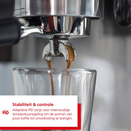 Solis Barista Perfetta Plus 1170 V2 Pistonmachine - Heerlijke Koffie Binnen 1 Minuut - Compacte en Hoogwaardige Espressomachine - Melkschuimsysteem - Zilver