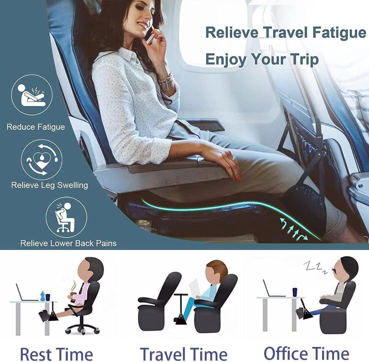 Housse de hamac pour repose-pieds d'avion Couverture de hamac de repose Housse de hamac pour repose-pieds d'avion Couverture de hamac de repose