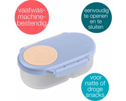 b.box Boîte à collations | Mini boîte bento avec 2 compartiments étanches | Idéal pour les tout-petits, déjeuners et Snacks pour les Enfants | Pour un fruit Heel | Sans BPA