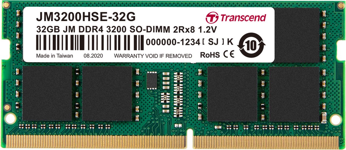 SO DDR4 32GB PC 3200 CL22 Transcend JetRam, JM3200HSE-32G