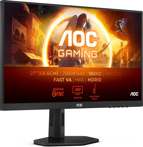 AOC Q27G4XN - QHD Gaming Monitor - Fast VA - 180hz - Verstelbaar - 27 inch
