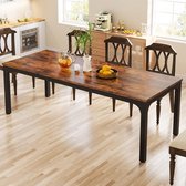 Bol.com TRIBESIGNS Keukentafel - Eettafel - 200 x 70 x 75 cm - Eetkamertafel Voor 6-8 Personen - met Stevige Metalen Poten - Ind... aanbieding