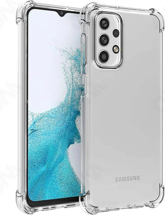 Telefoonhoesje Geschikt voor Samsung Galaxy A53 5G transparant - Shockproof TPU Siliconen Hoesje met Stootrand - Smartphonica geschikt voor Samsung Galaxy A53 5G
