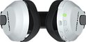 Bovenaanzicht van een witte Turtle Beach gaming headset op witte achtergrond.