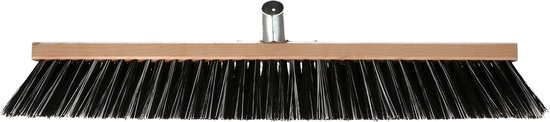 Buemag Bezemkop - Arenga/Elaston mix - zwart/wit - hard - hout - 60 cm - 26mm - straatbezem/buitenbezem - bezem van Buemag — afbeelding 2