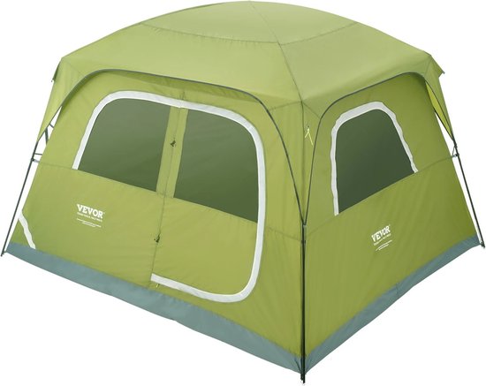 Ecd germany Campingtent voor 2-3 personen 210x180x120 cm Beige-grijze