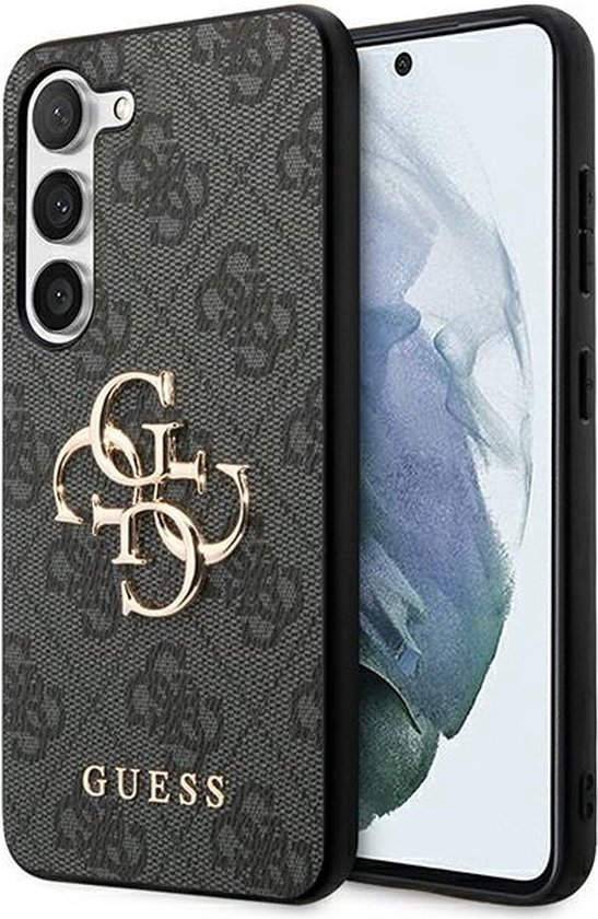 Guess 4G Metal Logo Back Case - Geschikt voor Samsung Galaxy S23 FE (S711) - Grijs