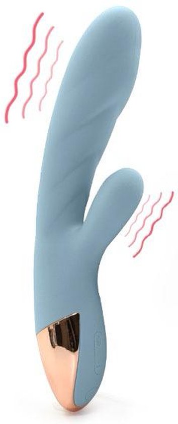 Foto: Aurora bliss dual stimulation dildo blauw intense dubbele stimulans diepe clitoris g spot stimulator stil discreet dubbel plezier ideaal voor vrouwen koppels dildo sex toys vibrator