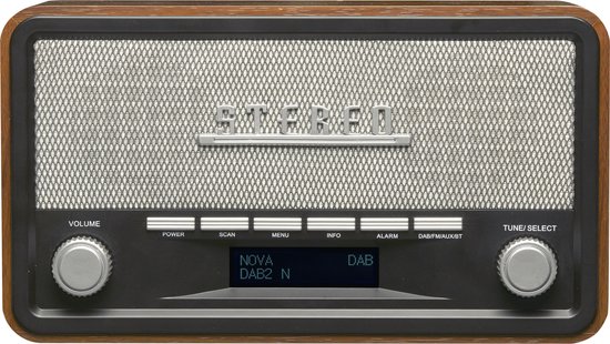 Denver DAB Radio - Retro Radio - Bluetooth - DAB+/ FM - Dimbaar - Batterijen & Netstroom - DAB18