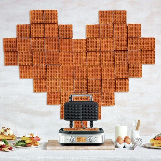 Sage the Smart Waffle Brushed Stainless Steel Wafelijzer — afbeelding 3