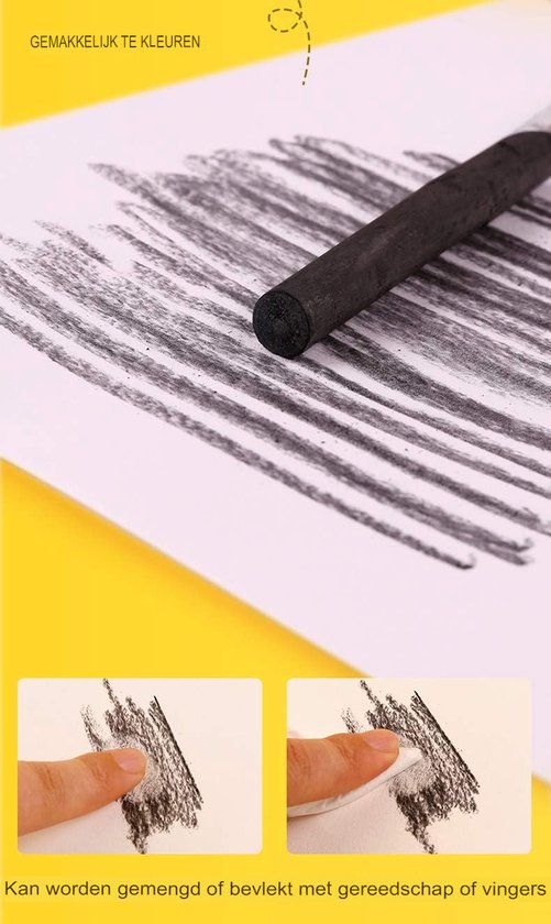 6x schetskoolstrips houtskoolpotloden draagbaar praktisch professioneel schilderkunstwerk stationair kopen vanaf een prijs van 8.39