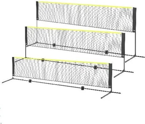 Foto: Wildor badmintonnet volleybalnet tennisnet sportnet beachvolleybal breedte 3 02 meter opvouwbaar draagbaar incl tas 3 5kg verstelbaar roestbestendig multifunctioneel