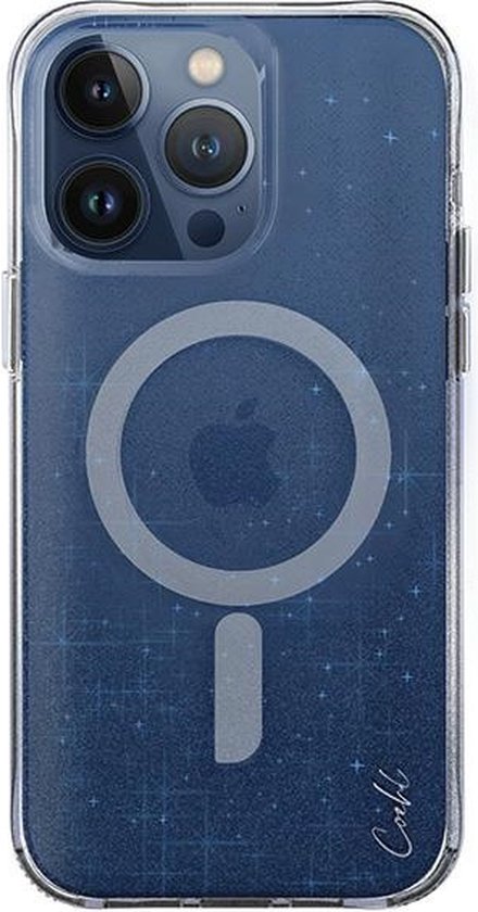 iPhone 15 Pro Max hoes UNIQ Coehl Lumino blauw magnetic charging ultra-dun krasbestendig slim