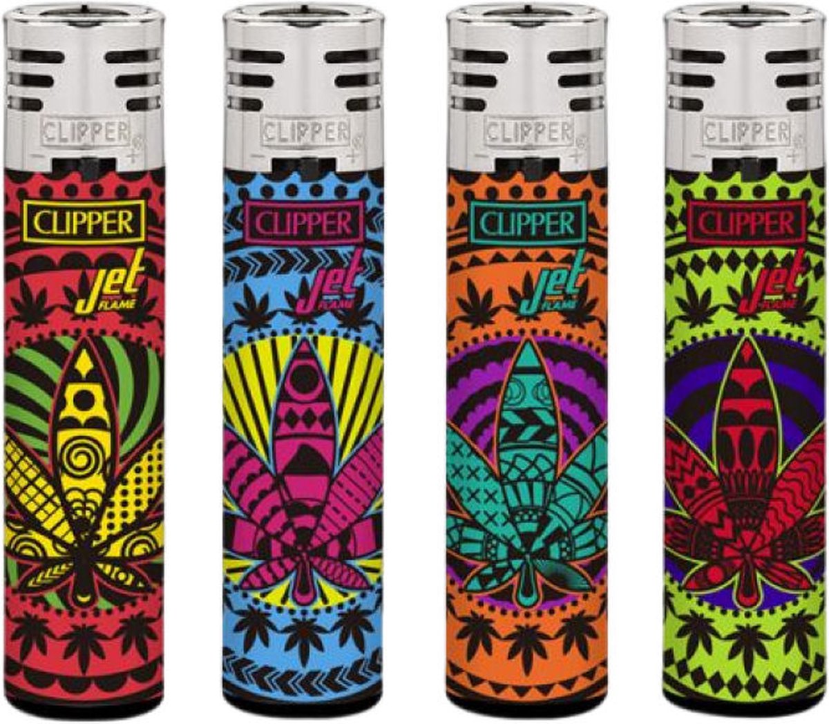 Goedkoopste Clipper JetFlame CKJ11 Aanstekers Mandaleaves (4 Stuks