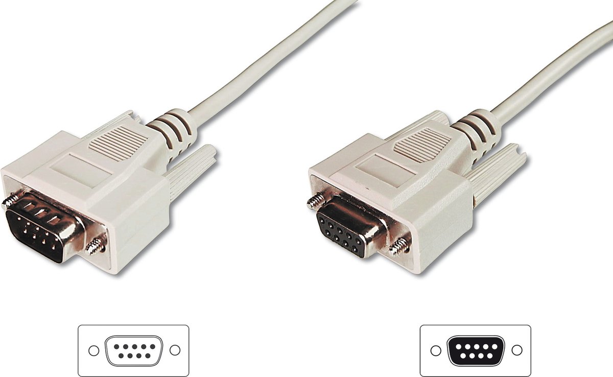 Digitus 10.0m D-Sub9 Seriële Kabel