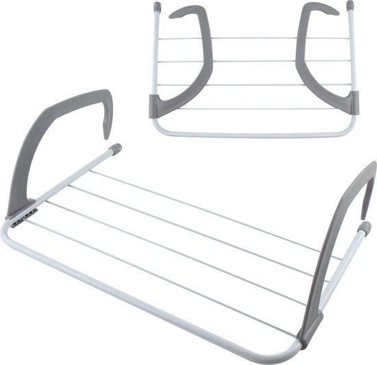 Wasrek Hangend - Deur/Trapgat/Balkon - Droogrek inklapbaar - 3m Drooglengte