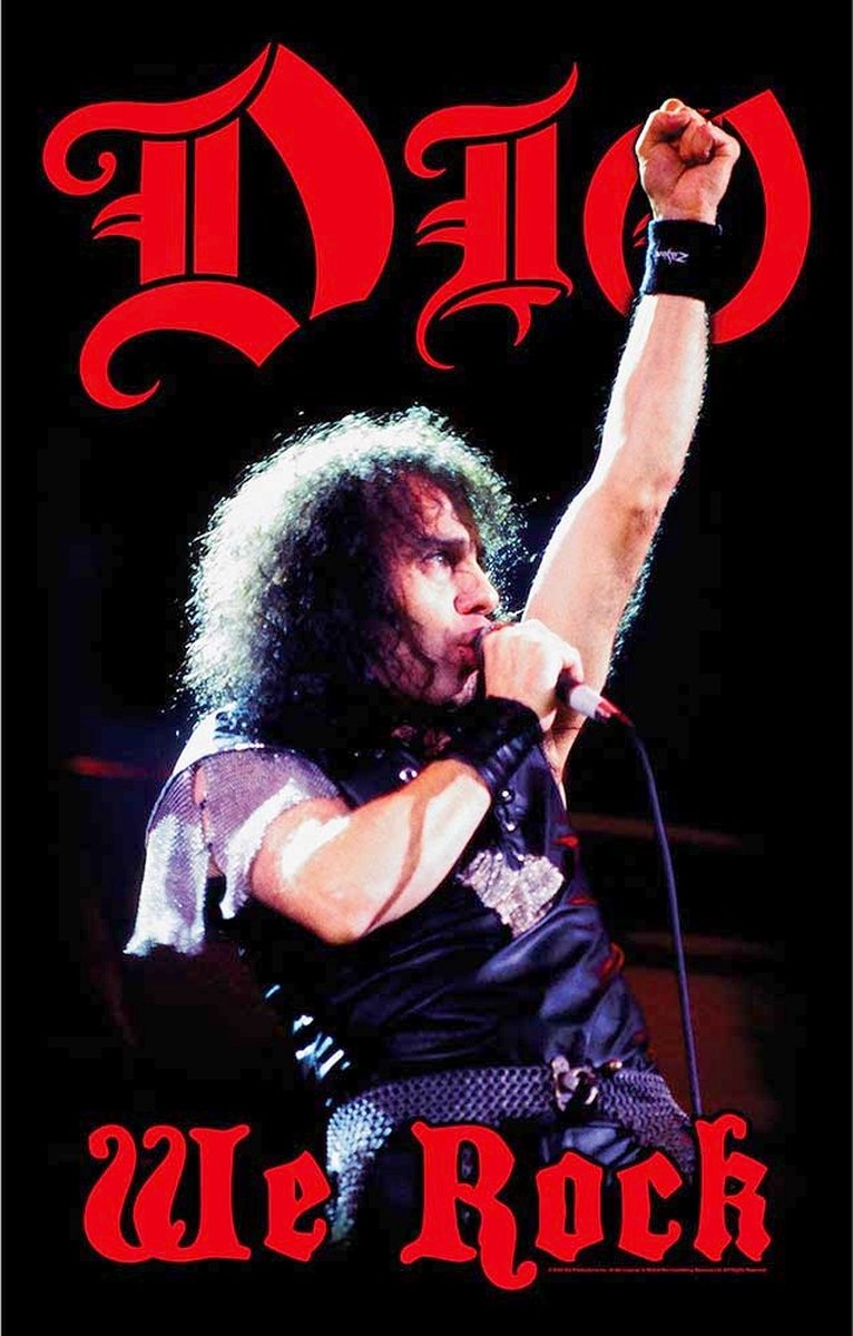 Rock Off Dio - We Rock Textiel Poster - Zwart