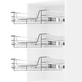 TomorrowNow® Set de 3 Tiroirs encastrables pour armoire de cuisine - 60 cm - Avec rails de guidage SoftClose - Avec anti-dérapant
