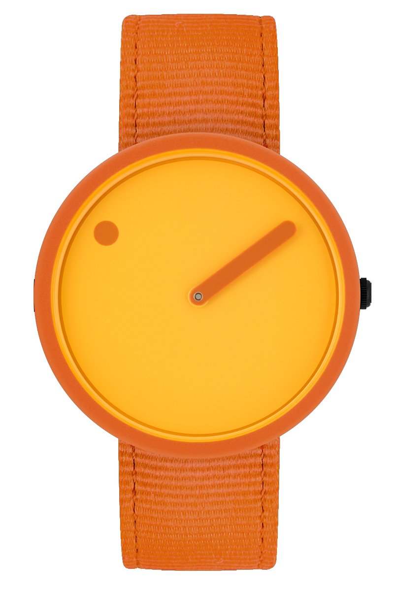 Picto Ocean Ghost Nets Burnt Yellow - Burnt Orange Designhorloge - Geel Oranje - R44021-R021 - 40mm