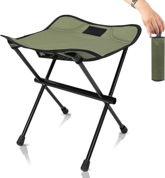 Tabouret Pliant Portable Camping Pêche - Chaise Légère Compacte 90kg Oxford Aluminium Avec Sac Rangement